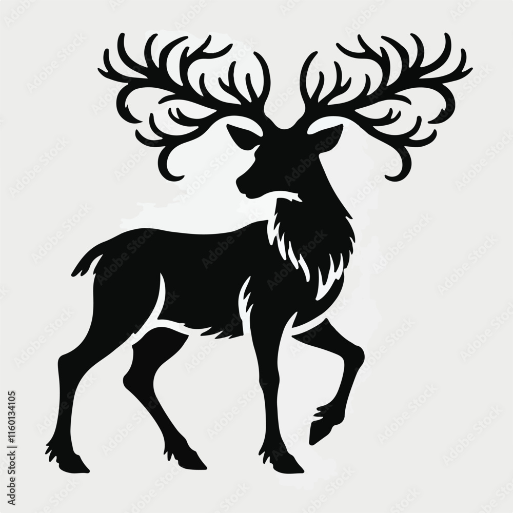 Deer silhouette vector image Deer silhouette vector image