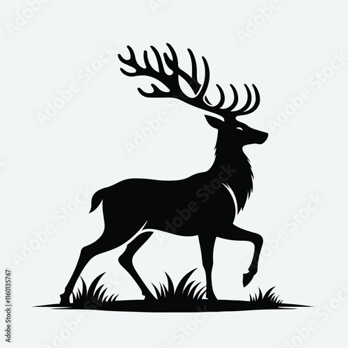 Deer silhouette vector image