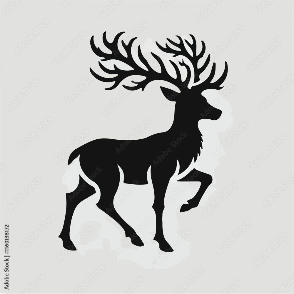 Fototapeta premium Deer silhouette vector image