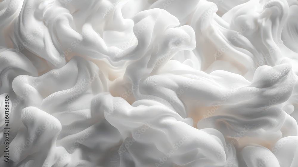 Obraz premium A soft cloud-like watercolor texture in white and light gray.