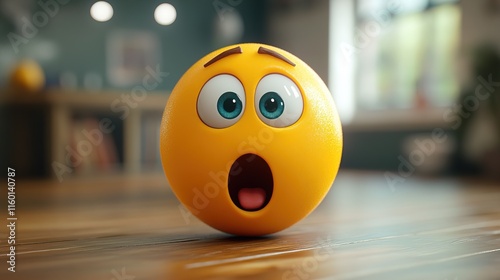Astonished face three dimensional emoji 