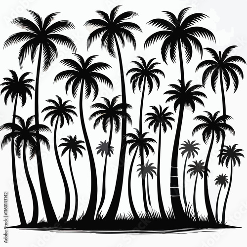 Icon palm tree vector image