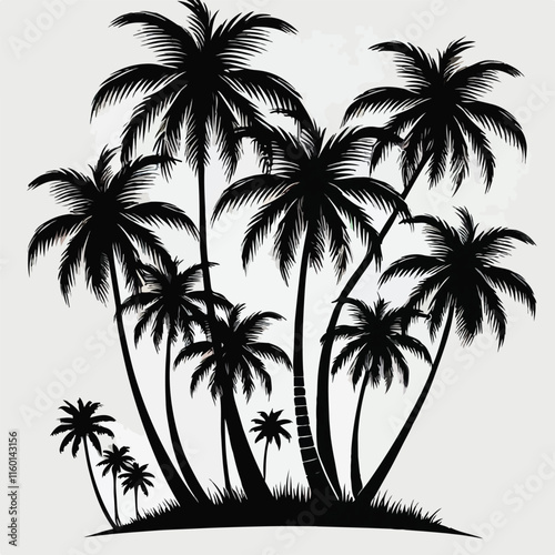 Icon palm tree vector image