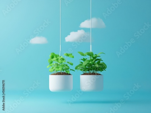 Cloudconnected hydroponics systems, allowing for remote monitoring and control of nutrient levels and growth conditions photo