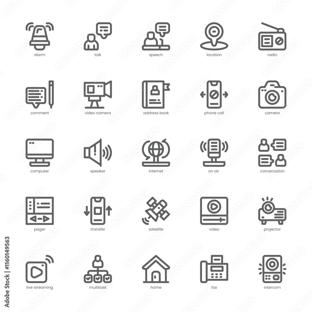 Communication Core icon pack for your website, mobile, presentation, and logo design. Communication Core icon outline design. Vector graphics illustration and editable stroke. Communication Core icon pack for your website, mobile, presentation, and logo design. Communication Core icon outline design. Vector graphics illustration and editable stroke.
