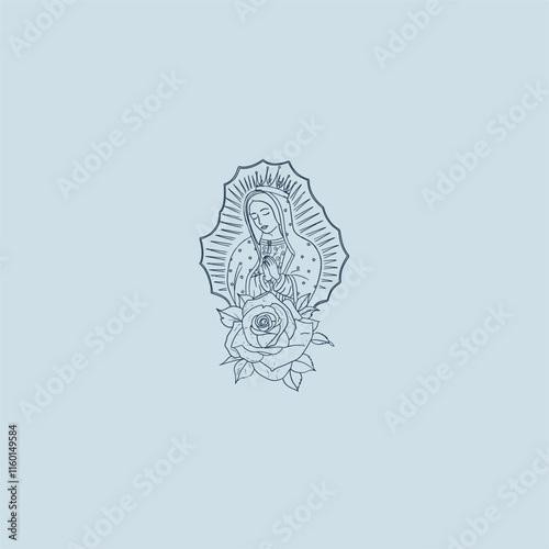 THESE HIGH QUALITY MOTHER MARIA VECTOR FOR USING VARIOUS TYPES OF DESIGN WORKS LIKE T-SHIRT, LOGO, TATTOO AND HOME WALL DESIGN
