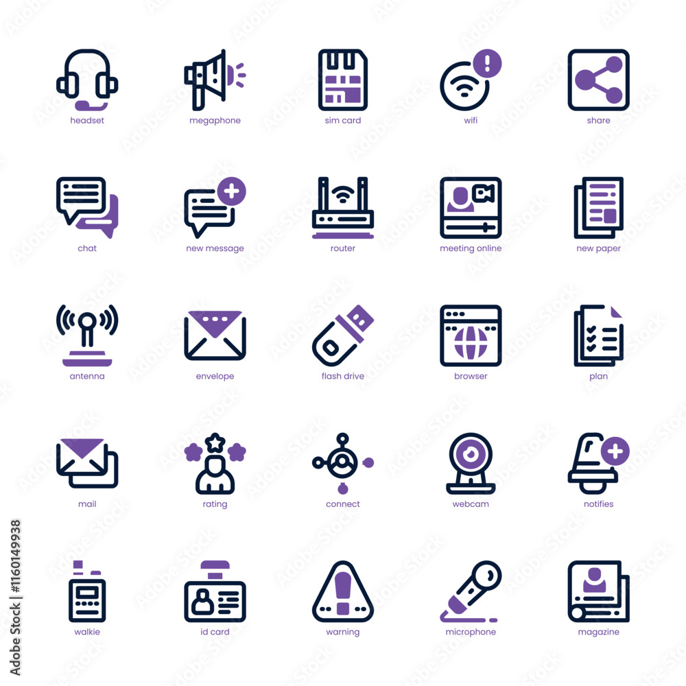Communication Core icon pack for your website, mobile, presentation, and logo design. Communication Core icon dual tone design. Vector graphics illustration and editable stroke. Communication Core icon pack for your website, mobile, presentation, and logo design. Communication Core icon dual tone design. Vector graphics illustration and editable stroke.