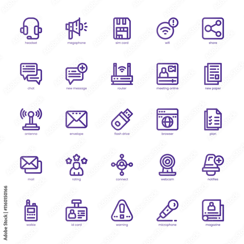 Communication Core icon pack for your website, mobile, presentation, and logo design. Communication Core icon basic line gardient design. Vector graphics illustration and editable stroke. Communication Core icon pack for your website, mobile, presentation, and logo design. Communication Core icon basic line gardient design. Vector graphics illustration and editable stroke.
