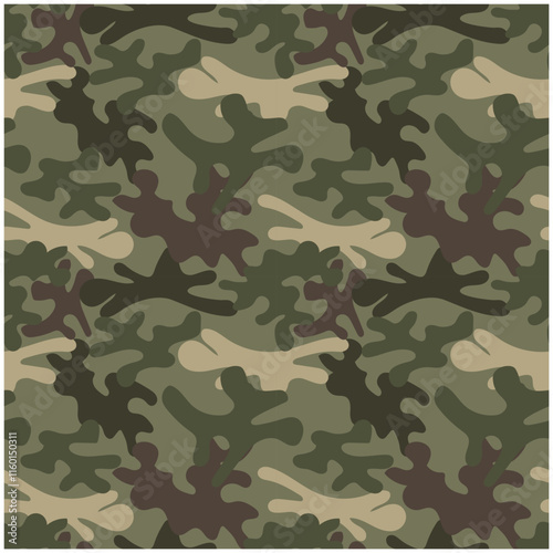 military classic camo army uniform modern vector pattern and for clothing design.