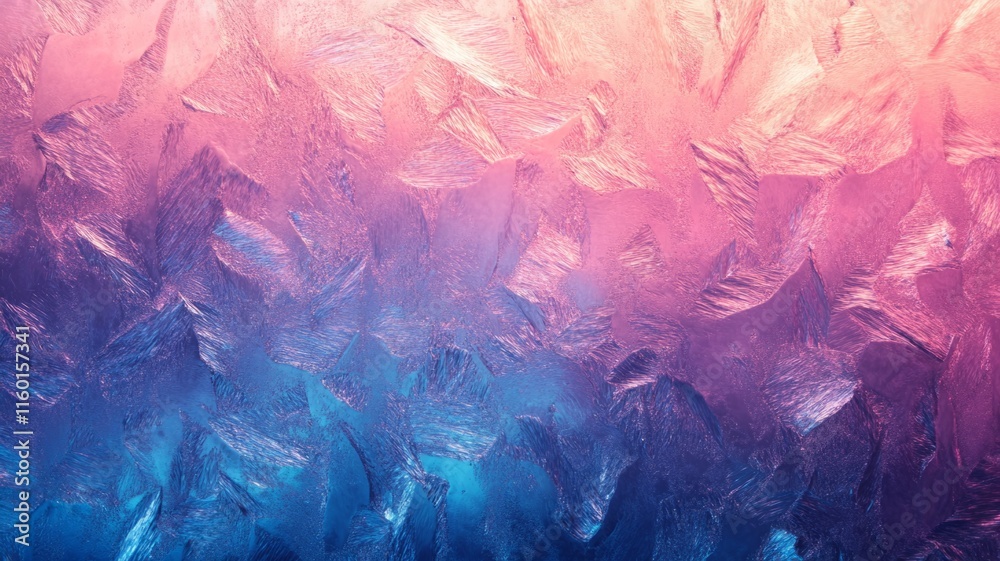 Abstract Frost Pattern In Blue And Pink Hues Abstract Frost Pattern In Blue And Pink Hues