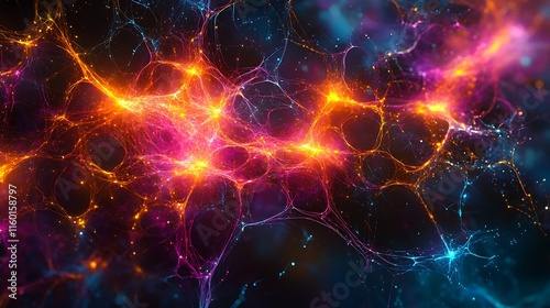 Dynamic energy flow abstract space digital art cosmic environment