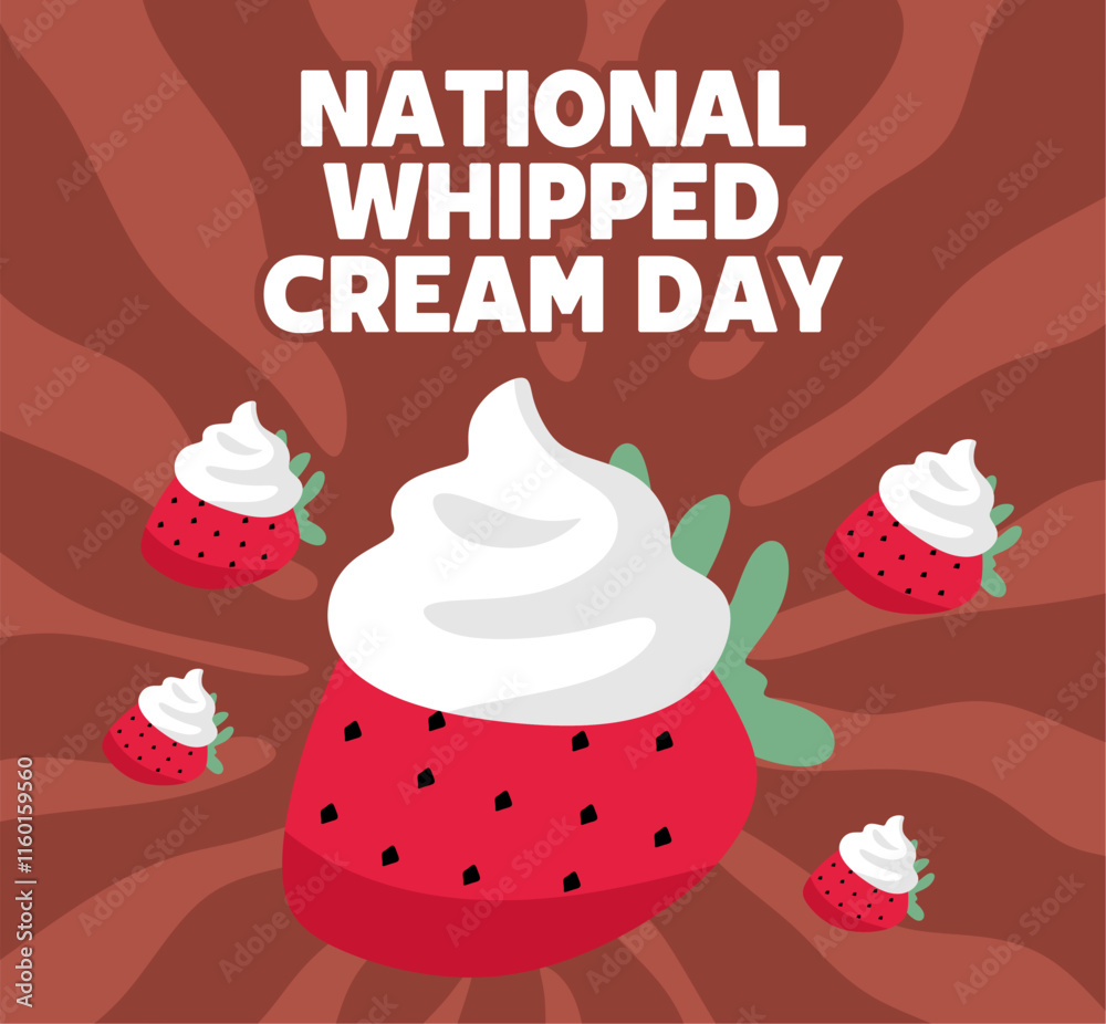 National Whipped Cream Day with delicious cream National Whipped Cream Day with delicious cream