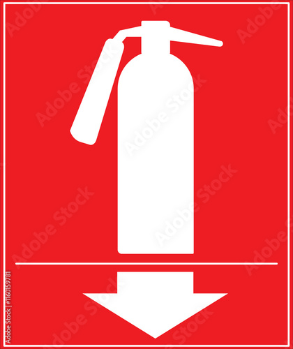 Fire fighting equipment fire extinguisher sign vector.eps