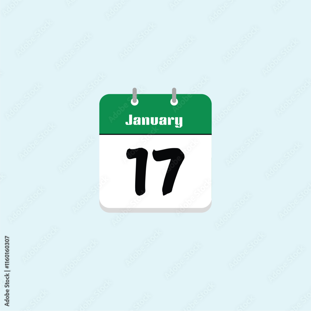 January 17th: Date on a Calendar January 17th: Date on a Calendar