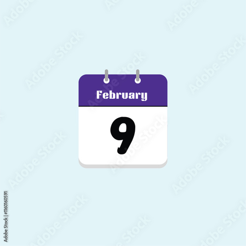 February 9th: Calendar Date Visual