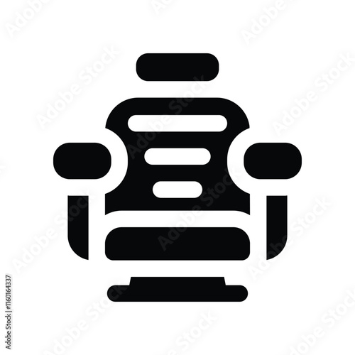 barber chair icon. vector glyph icon for your website, mobile, presentation, and logo design.