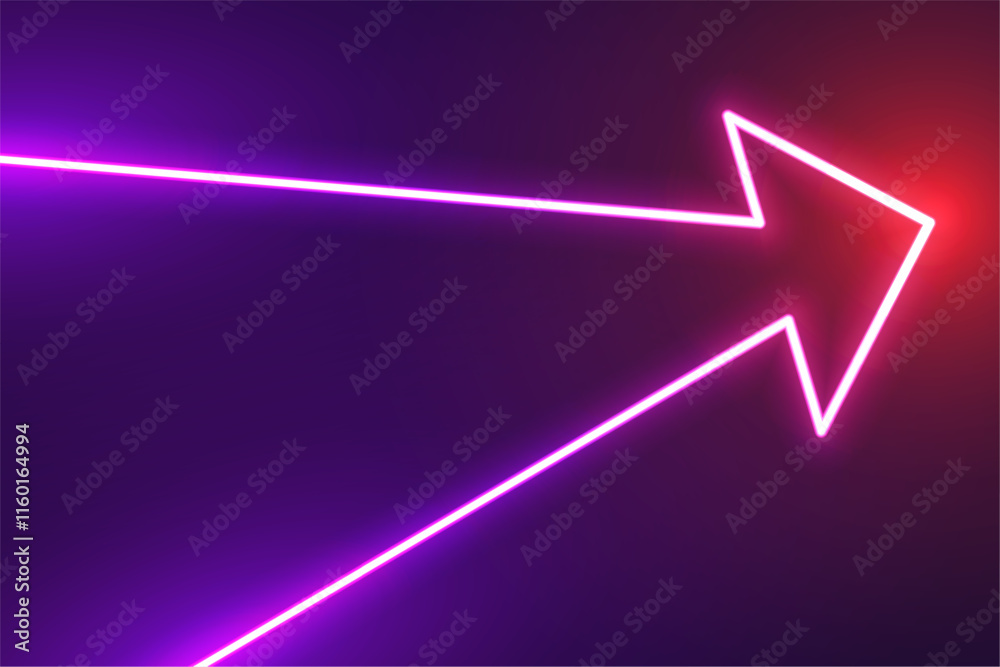 shiny and glowing arrow sign background with neon effect shiny and glowing arrow sign background with neon effect