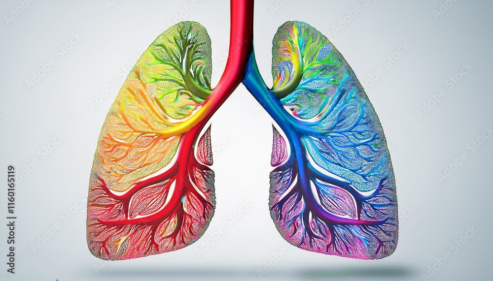Medical visualization, lung health awareness, artistic projects, or creative educational purposes. Medical visualization, lung health awareness, artistic projects, or creative educational purposes.