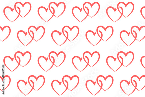 cute love heart pattern wallpaper for valentine's day decor