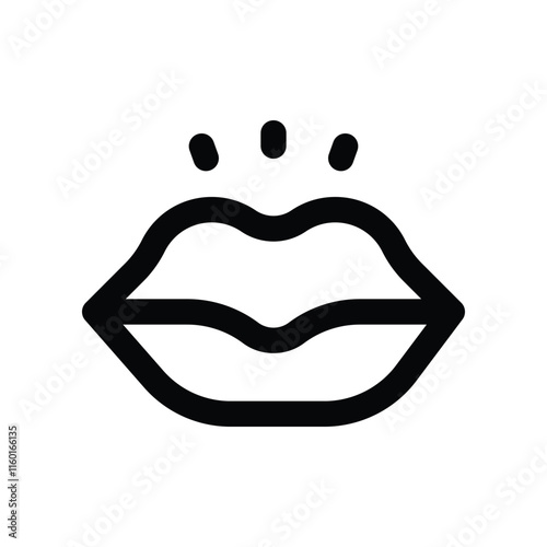 lips icon. vector line icon for your website, mobile, presentation, and logo design.