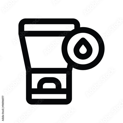 hair conditioner icon. vector line icon for your website, mobile, presentation, and logo design.