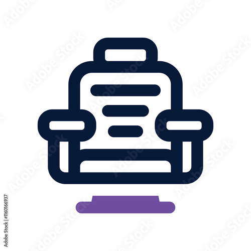 barber chair icon. vector dual tone icon for your website, mobile, presentation, and logo design.