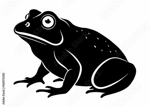 Toad silhouette vector art. Frog silhouette vector illustration. Frog silhouette vector. Frog silhouette

 photo