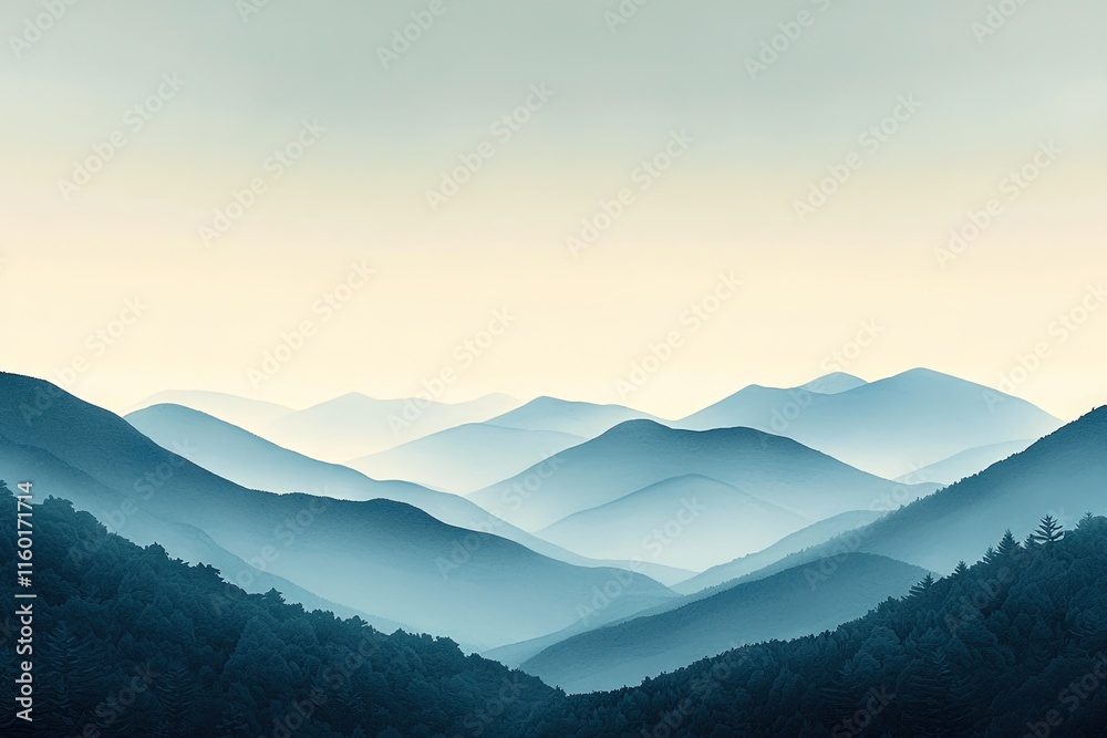 A detailed illustration of a mountain landscape with trees, highlighting natural beauty and tranquility. A detailed illustration of a mountain landscape with trees, highlighting natural beauty and tranquility.