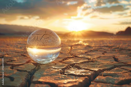 A Delicate Glass Globe Filled with Pure Water: A Symbol of Serenity and Clarity