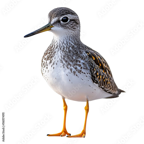Wallpaper Mural Front view full body shot of an extremely perfect looking single Greater Yellowlegs bird isolated on a white transparent background Torontodigital.ca