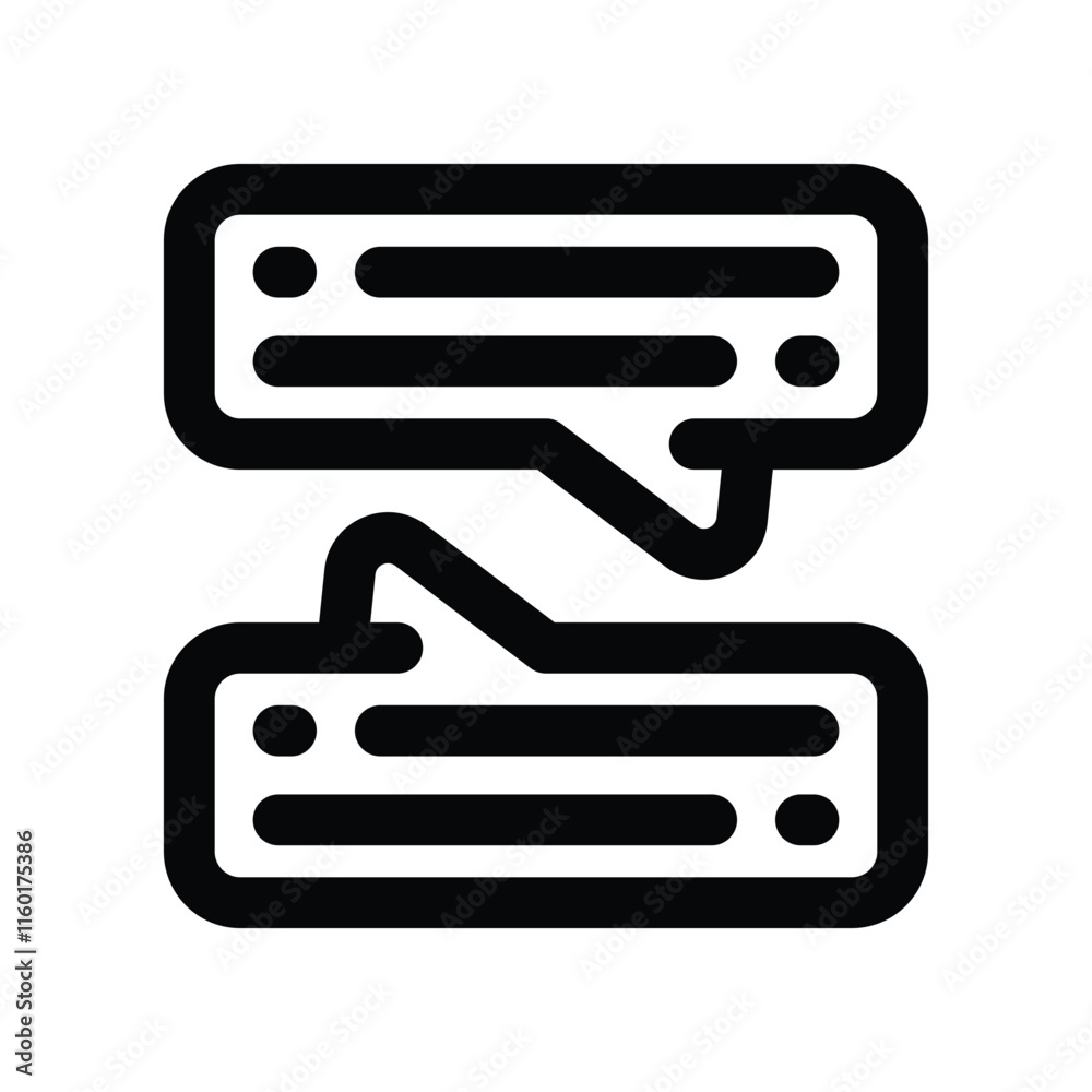 discussion icon. vector line icon for your website, mobile, presentation, and logo design. discussion icon. vector line icon for your website, mobile, presentation, and logo design.