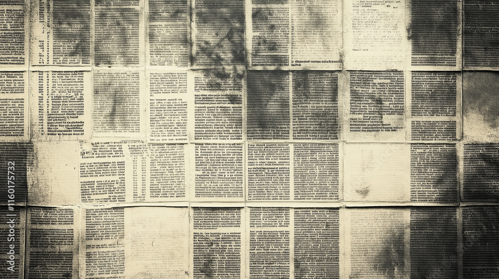 Obraz premium Vintage newspaper halftone pattern texture background. Stock image.. AI generated hd,