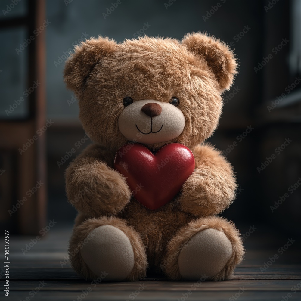 Teddy Bear with a heart for Valentine's Day to say I love you. Teddy Bear with a heart for Valentine's Day to say I love you.