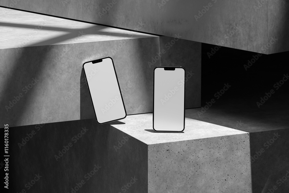 Smartphone Mockup on Minimal Concrete Surface with Shadows
Smartphone Mockup on Minimal Concrete Surface with Shadows