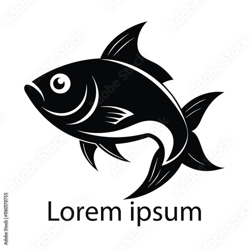 Minimalistic Fish Emblem for Aquatic Themes photo