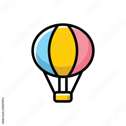 vector illustration of air balloon icon