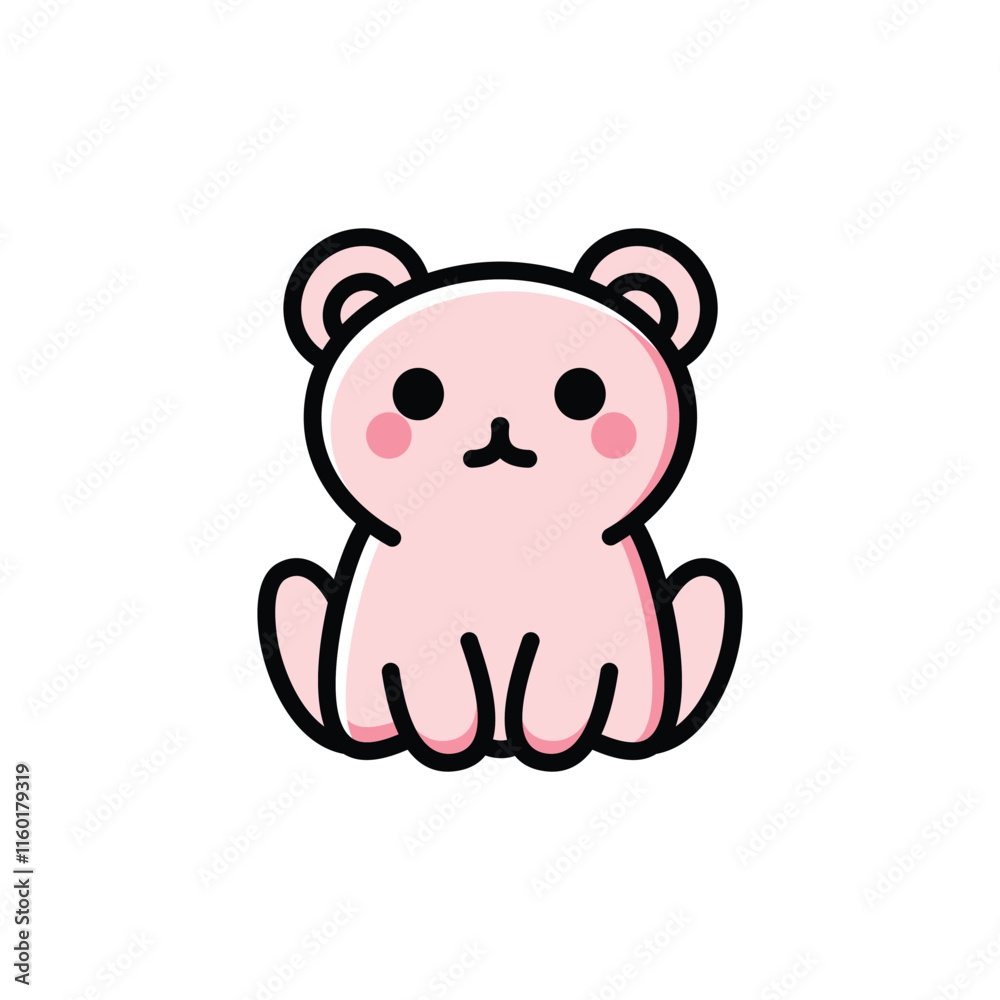 cute little teddy bear character. vector illustration cute little teddy bear character. vector illustration