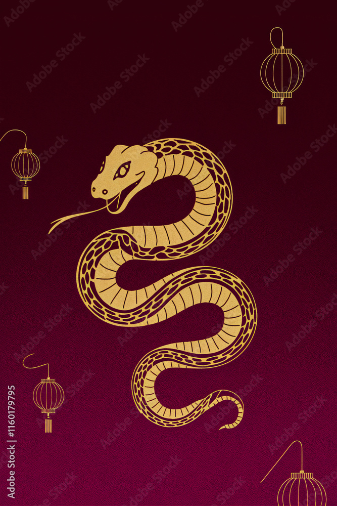 2025 Year Of The Snake - Lunar New Year. Blank template. Design illustration. Space for copy. Conceptual. Flowing. Abstract background. Elegant. Corporate. Marketing. Poster 2025 Year Of The Snake - Lunar New Year. Blank template. Design illustration. Space for copy. Conceptual. Flowing. Abstract background. Elegant. Corporate. Marketing. Poster