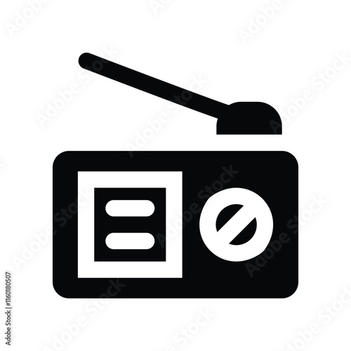radio icon. vector glyph icon for your website, mobile, presentation, and logo design.