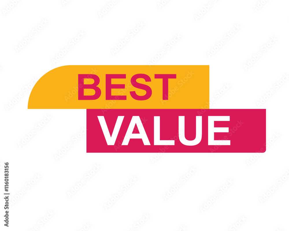 Best Value text on a ribbon. Designed with white title and pink stripe. Vector banner with tag on a transparent background. Best Value text on a ribbon. Designed with white title and pink stripe. Vector banner with tag on a transparent background.