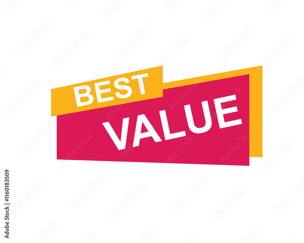 Best Value text on a ribbon. Designed with white title and pink stripe. Vector banner with tag on a transparent background. Best Value text on a ribbon. Designed with white title and pink stripe. Vector banner with tag on a transparent background.