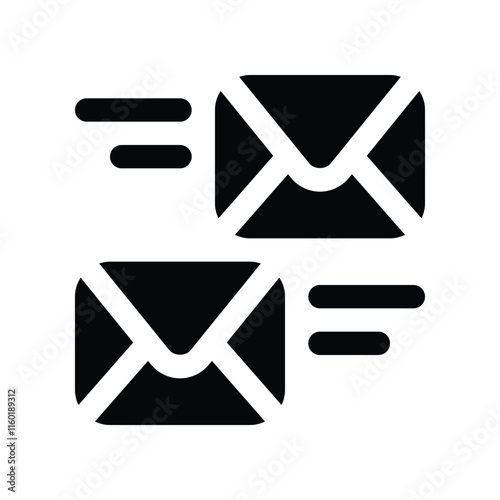 mailing icon. vector glyph icon for your website, mobile, presentation, and logo design.