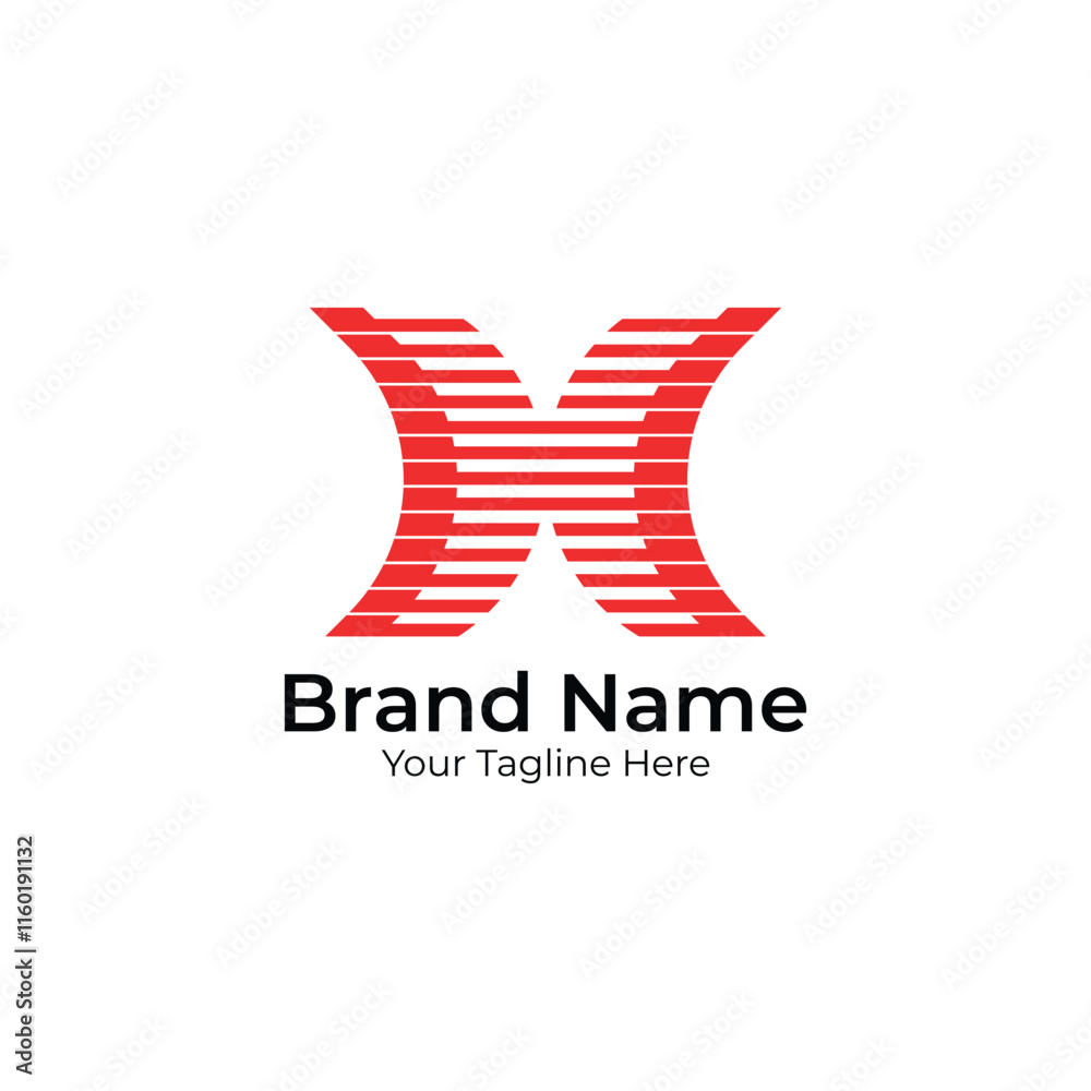 Fototapeta premium H letter logo, X letter logo design template