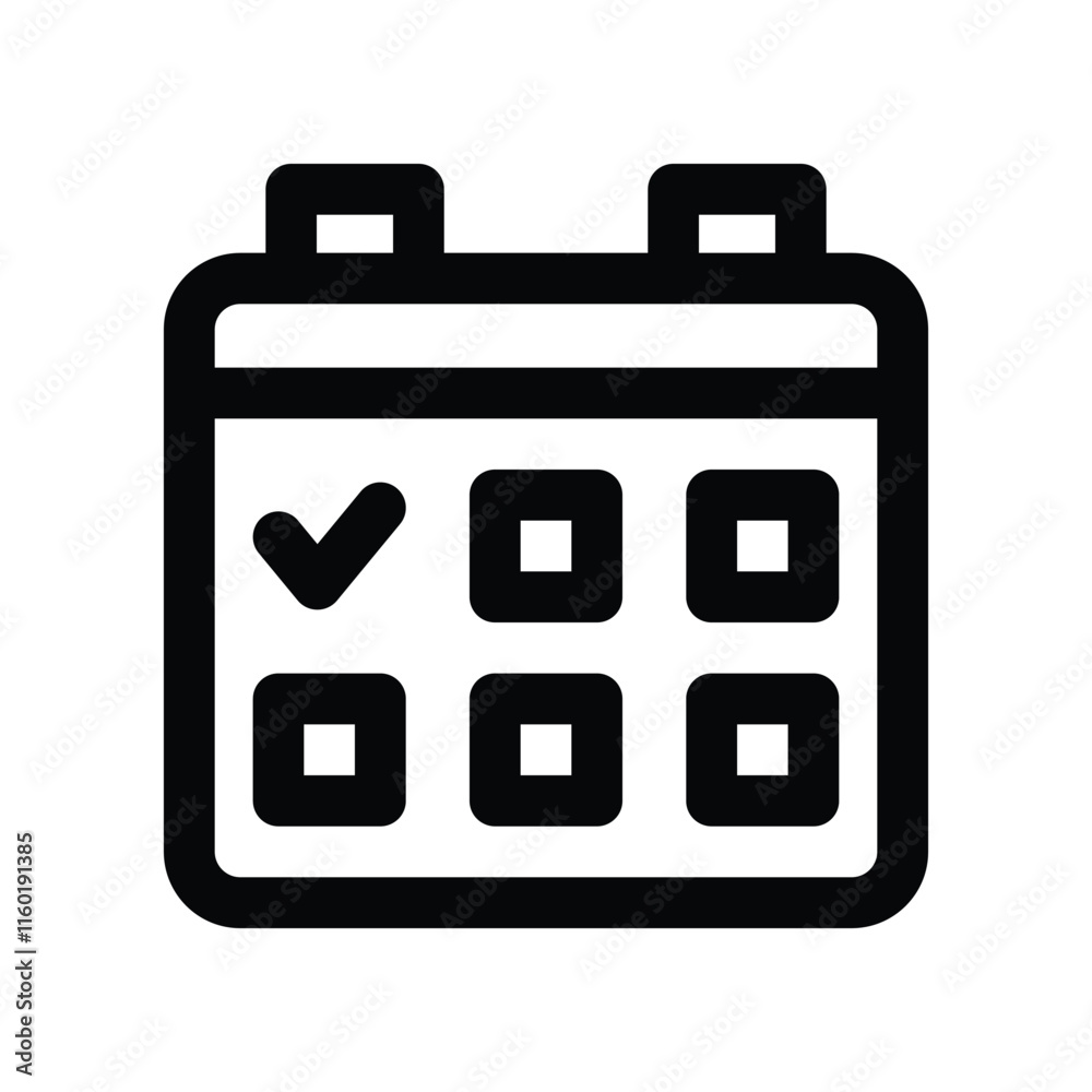 schedule icon. vector line icon for your website, mobile, presentation, and logo design. schedule icon. vector line icon for your website, mobile, presentation, and logo design.
