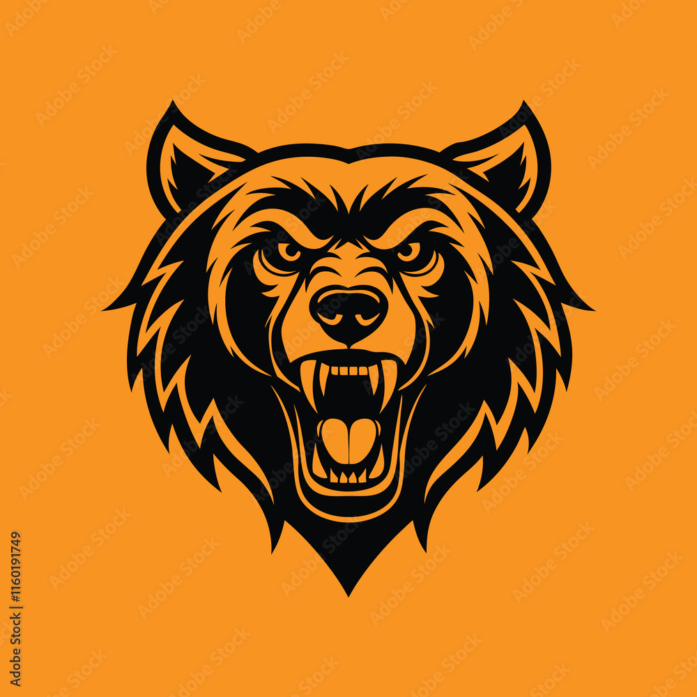 Intricate Bear Head Line Art Intricate Bear Head Line Art