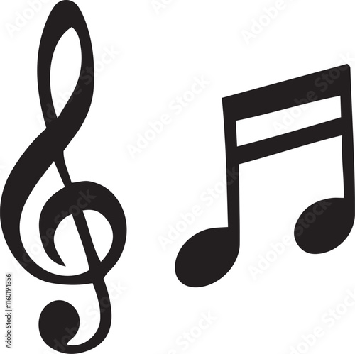 musical icon logo design 