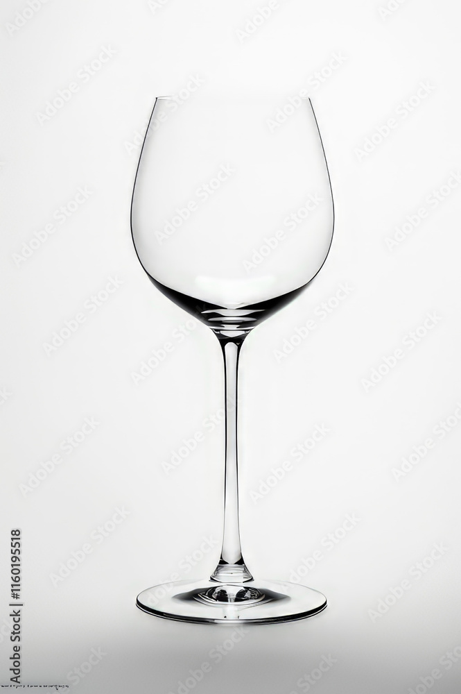 A clear wine glass isolated on white background, showcasing elegance and simplicity. A clear wine glass isolated on white background, showcasing elegance and simplicity.
