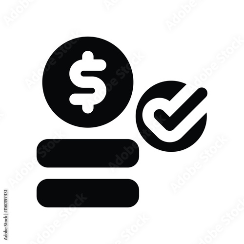 coin icon. vector glyph icon for your website, mobile, presentation, and logo design.