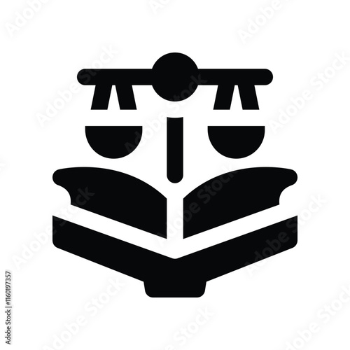 law book icon. vector glyph icon for your website, mobile, presentation, and logo design.