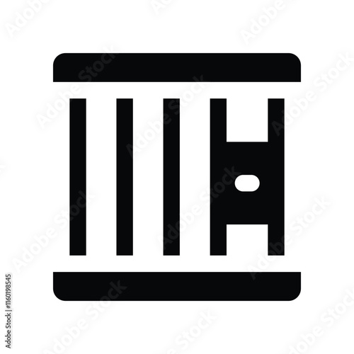 jail icon. vector glyph icon for your website, mobile, presentation, and logo design.